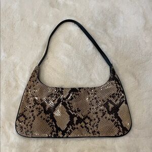 The Limited Brown Snake Print Shoulder Bag